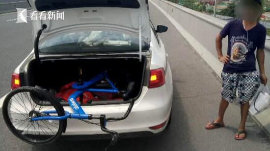 男子想回家看娃没路费 骑共享单车上成自泸高