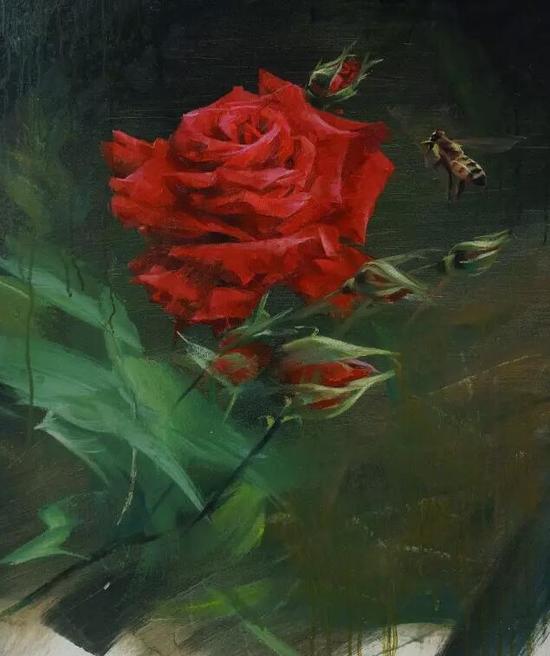 作品名称:绽放
材质:布面油画 尺寸:60x80cm