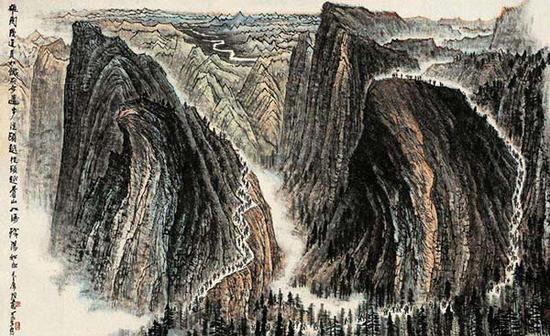 李可染《雄关漫道 苍山如海》
