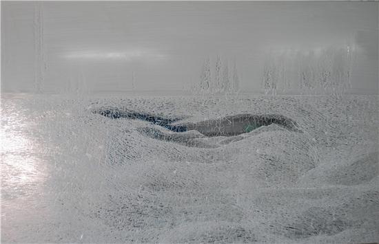 《月牙泉》 60x120cm 镜面油画 2014年