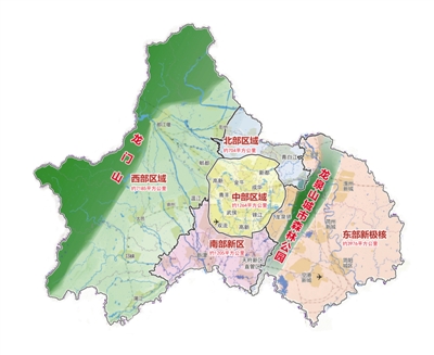 成都市城市总体规划示意图