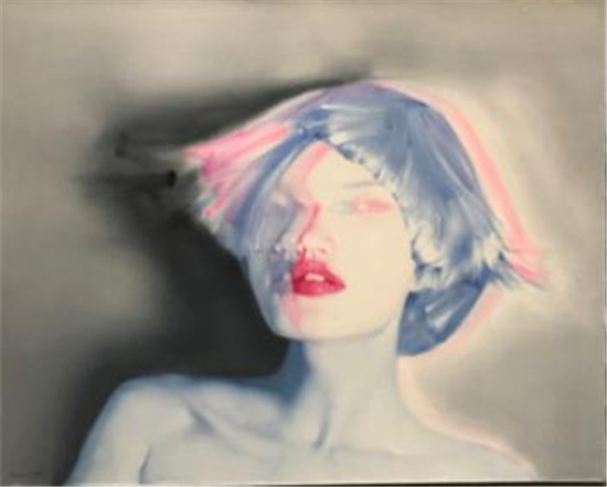 《倏-唇语5》 刘虹 布面油画120cmx100cm 2014年