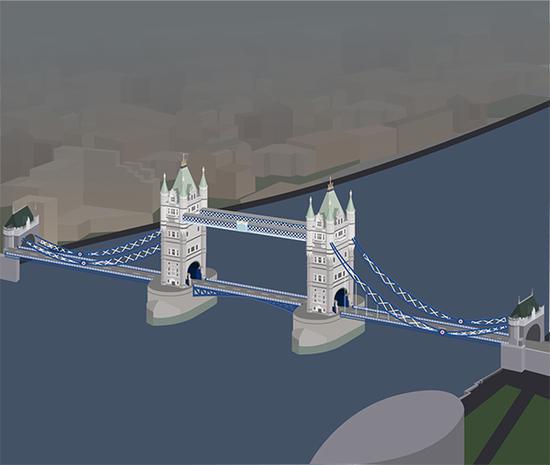 伦敦塔桥有鲜明的维多利亚时代特色