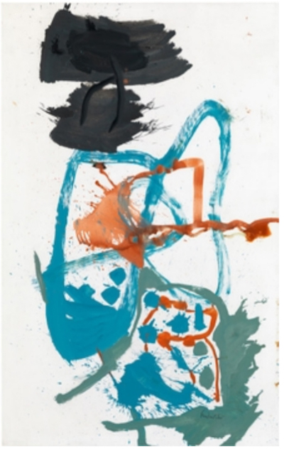 《Winter Figure with Black Overhead》，海伦·弗兰肯塔勒，1959年