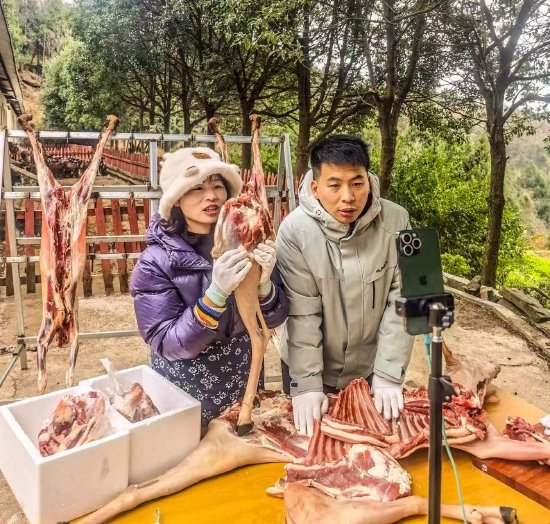 @川香秋月 团队在南江五郎黄羊养殖专业合作社直播
