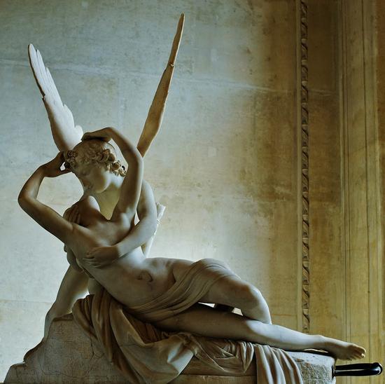 ‘普西莎与爱神’（Psyche Revived by Cupid‘s Kiss），1787年，Antonio Canova，卢浮宫藏