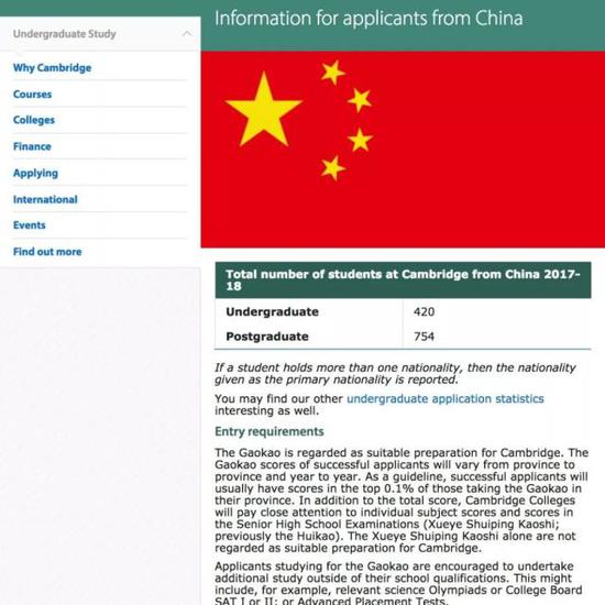△剑桥大学官网截图