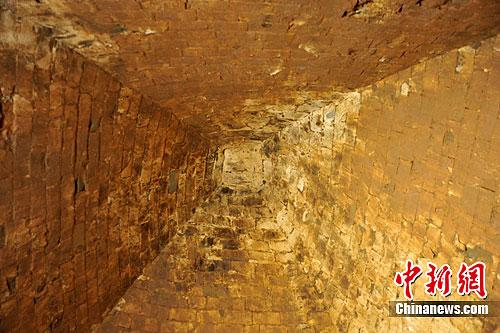 资料图:曹操墓四角攒尖形墓顶。潘伟斌 供图