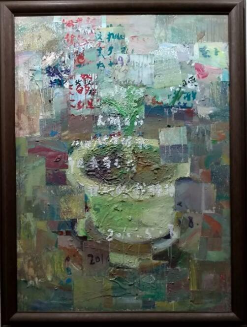 《盆花》 布面油画 杨述(四川美术学院教师)