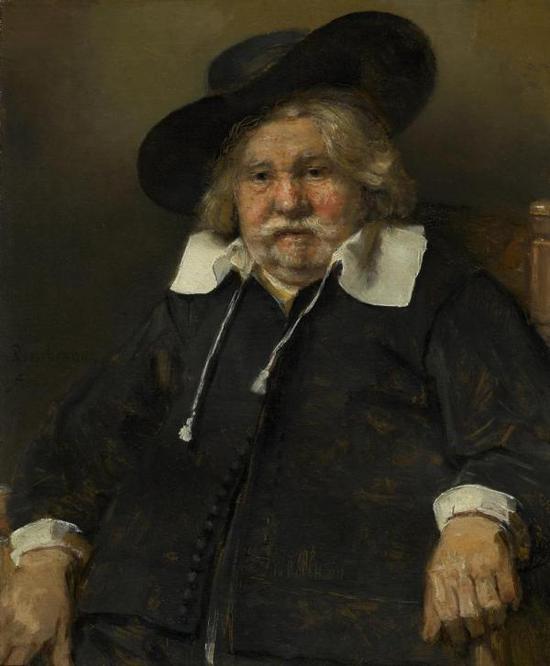 《一位老人的肖像（Portrait of an Elderly Man）》，伦勃朗，1667年