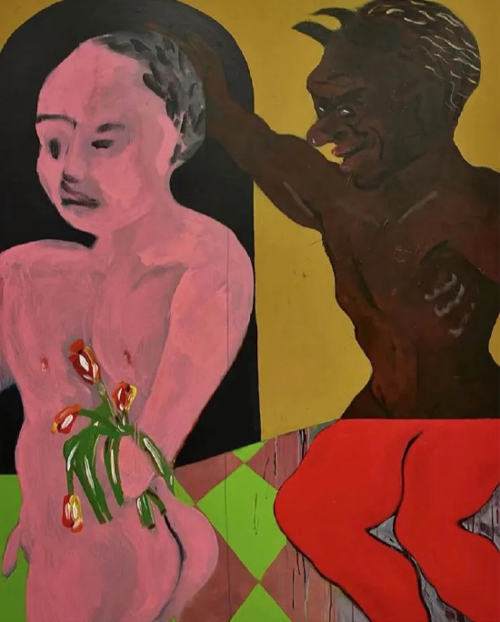 康拉德·韦希斯，《无题（舞蹈怪物）》，2021，布面丙烯，170 x 125 cm