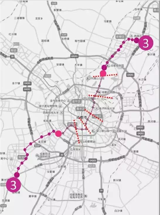 地铁三号线路线图