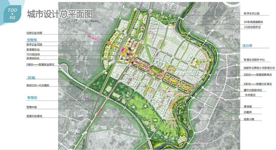 “TOD+5G”公园城市社区设计总平面图