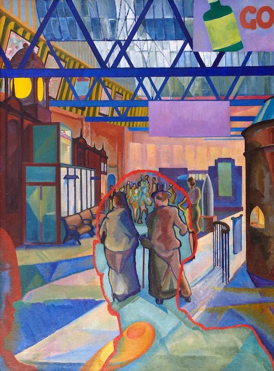埃德温·G·卢卡斯，《爱丁堡Caley车站》，1942，城市艺术中心展出