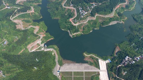 俯瞰双河口水库工程