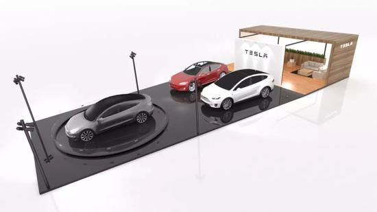 成都悠方 X 特斯拉 Tesla Model 3 展效果图