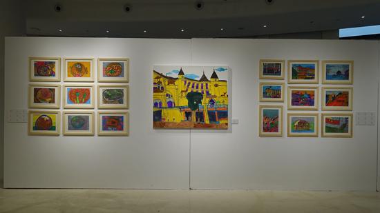 “花溪河——五彩基金重庆教学基地展”展览现场