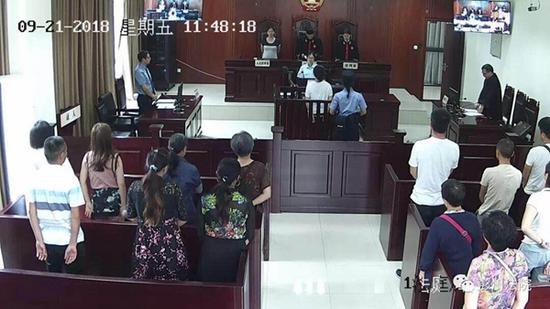 庭审现场。彭州法院提供