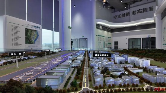 ▲成都通航产业园，园区沙盘