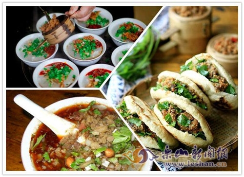 国庆黄金周 游客扎堆品尝乐山特色美食