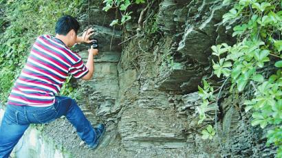 野外分析岩石岩性。