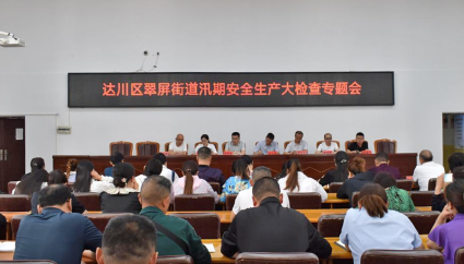 翠屏街道召開汛期安全生產大檢查專題會