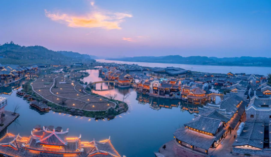 宜宾李庄古镇月亮田