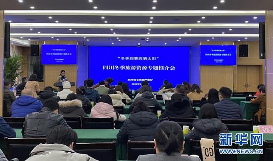 “冬季到攀西晒太阳”四川冬季旅游资源专题推介会现场。