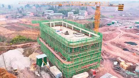 固废综合处置及资源化利用项目研发大楼建设现场