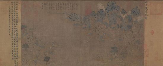 隋 展子虔《游春图》卷 绢本设色
