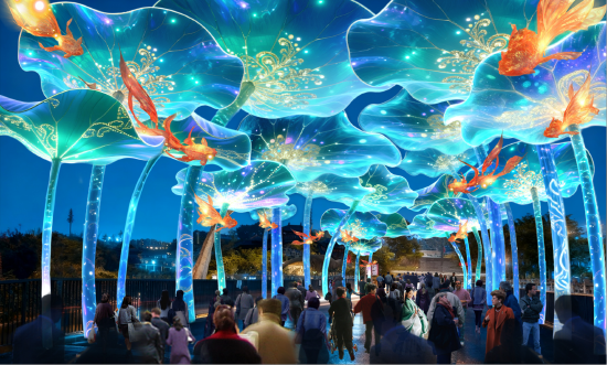 灯组“荷荷美美”设计图