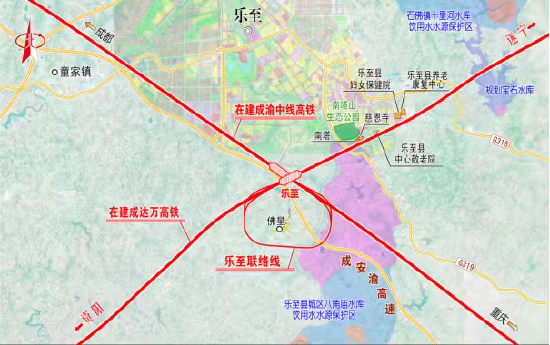 乐至联络线示意图。蜀道铁路运营集团供图
