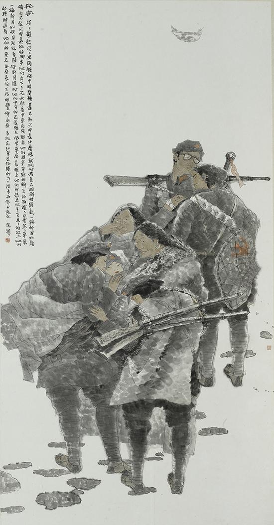 陈琪,《托孤图》, 中国画, 240x160cm ,1996年