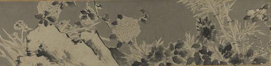明 徐渭《墨花图》(局部) 31x466cm 中国美术馆藏