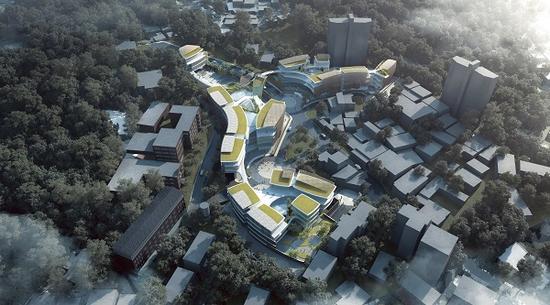 台北欧洲学校阳明山校区校园扩建工程设计灵感来自于台湾古书匣