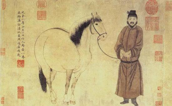 《赵氏三世人马图》(局部)