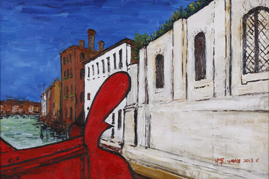 王中军 威尼斯古根海姆美术馆 Venice Guggenheim Museum 布面油画 2013