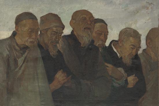 俞云阶,《吾土吾民》,油画, 69x95cm, 1948年, 中华艺术宫收藏