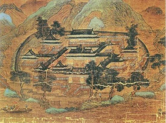 王维《辋川图》(后世摹本)