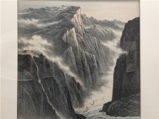 “雄险秀幽·巴山蜀水——百年大师岑学恭国画展”现场