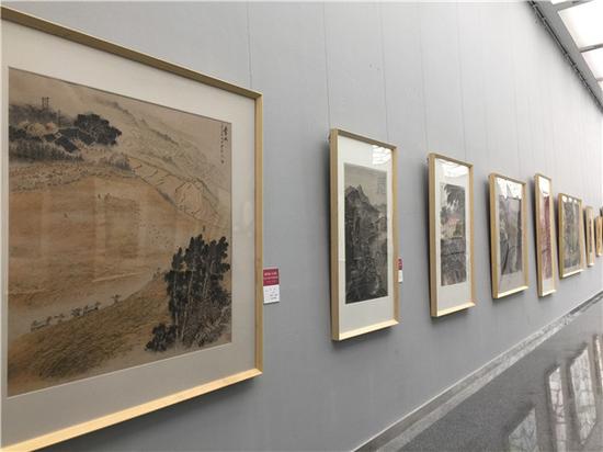 “雄险秀幽·巴山蜀水——百年大师岑学恭国画展”现场