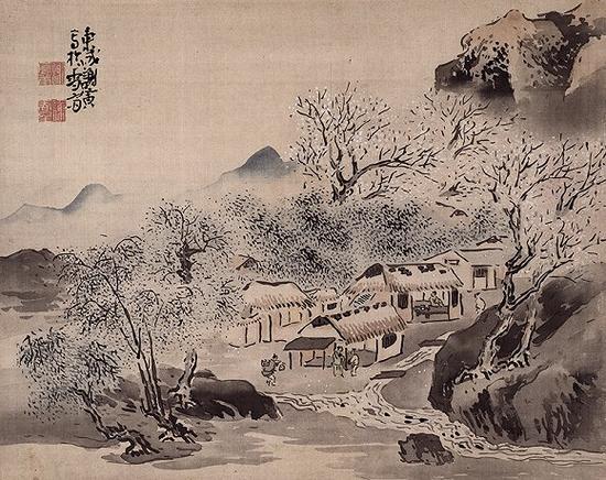 日本南画代表人物之一与谢芜村(yosa buson)作品