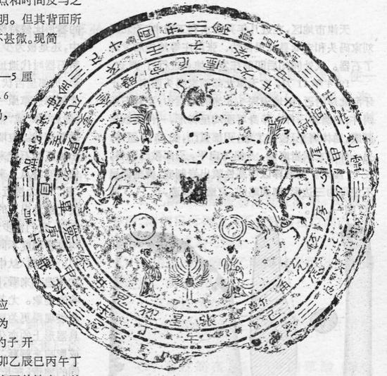 浙江上虞发现的唐代天象镜拓本(《考古》1976年4期)