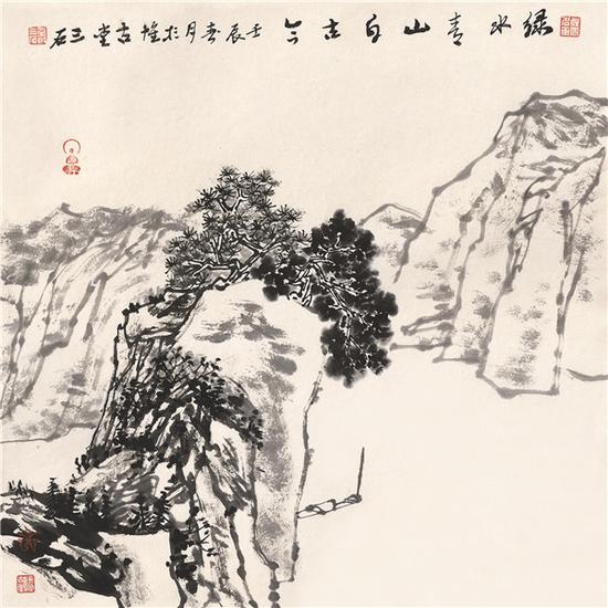 薛磊 《绿水青山自古今》 34×34cm
