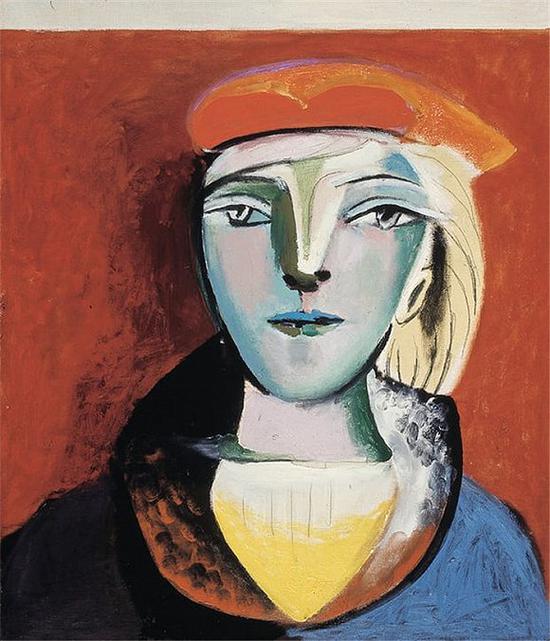 毕加索作品《戴着红色贝雷帽的玛丽-泰瑞丝》图片来源:Private collection/Duncan 288 / Succession Picasso, 2013