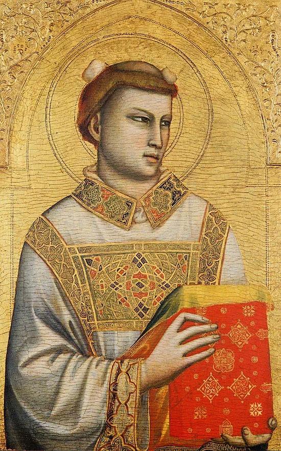 © Firenze, Archivio fotografico della Fondazione Horne 乔托 《圣史蒂芬》 1320—1325 木板蛋彩画 意大利佛罗伦萨霍恩基金会藏
