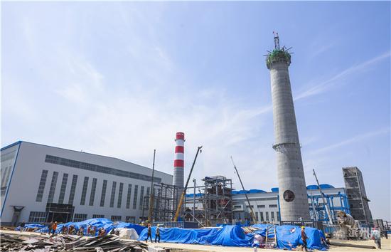 碳材料廠區(qū)建設施工基本處于掃尾階段