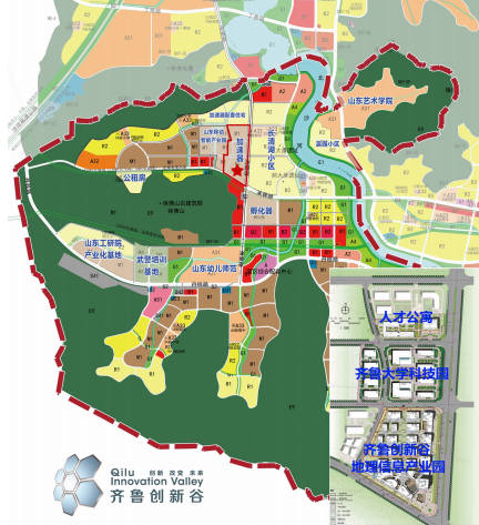 齊魯創(chuàng)新谷地理空間信息產業(yè)園區(qū)位圖