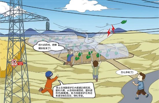 线下搭棚藏隐患，护线安全不容缓！