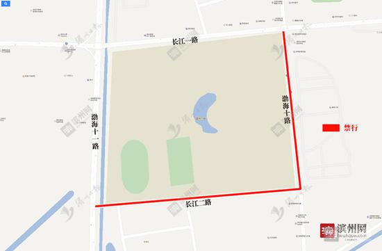 滨州一中限行、禁停示意图